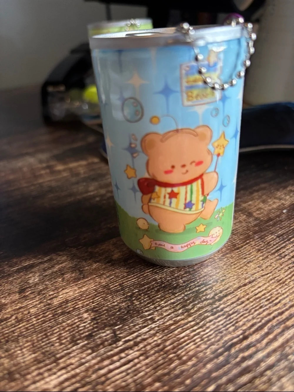 Mini Travel Wet Wipes Little Bear Refillable Can Keychain -‎ NWT